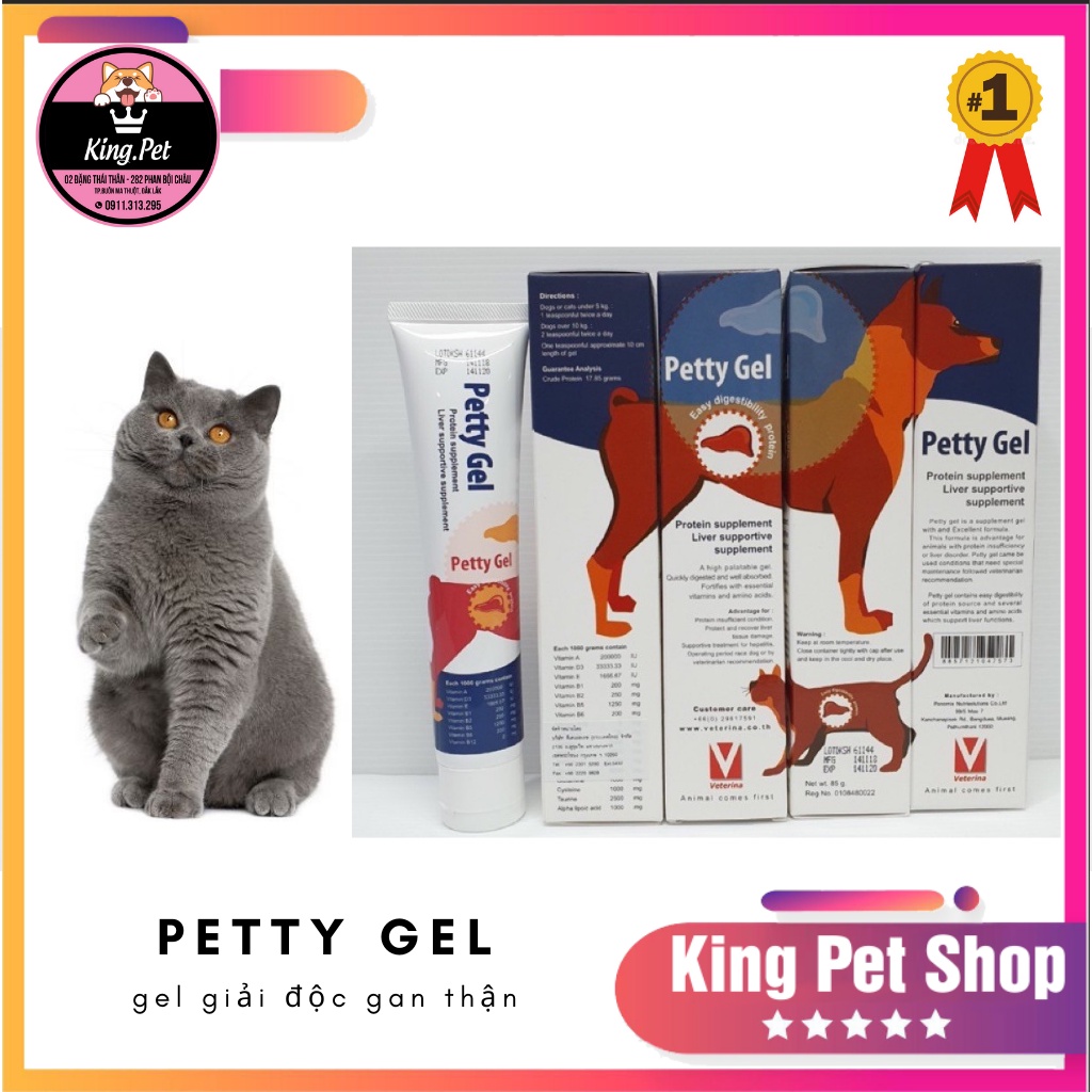 PETTY GEL- GEL GIẢI ĐỘC GAN THẬN CHO CHÓ MÈO