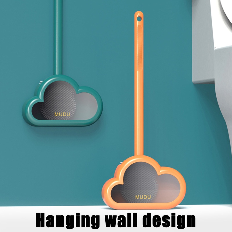 QQ Cọ Chà Toilet Bằng Silicon Với Tay Cầm Dài Tiện Dụng