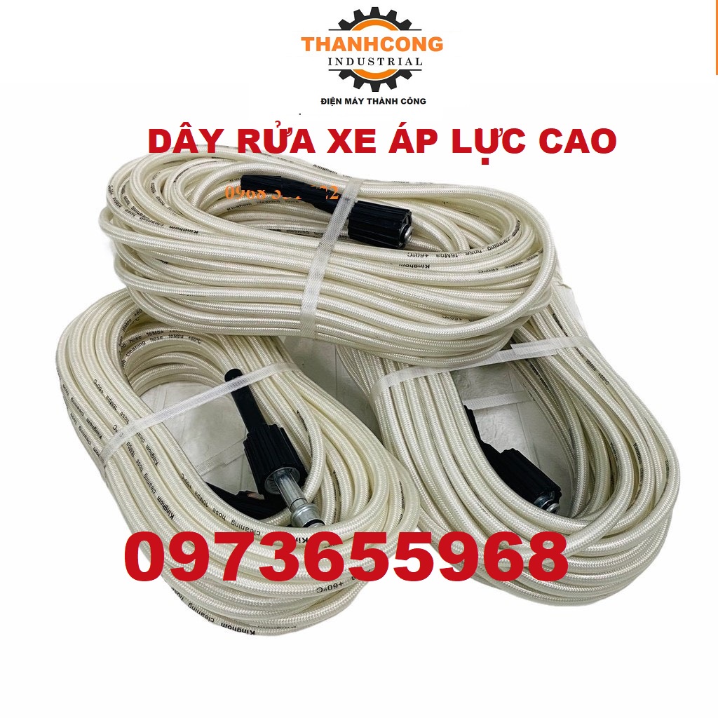 Dây rửa xe ,dây máy rửa xe Áp Lực Cao 15m Dùng Cho máy rửa xe ,Máy Rửa Xe Gia Đình , Máy rửa xe cao 