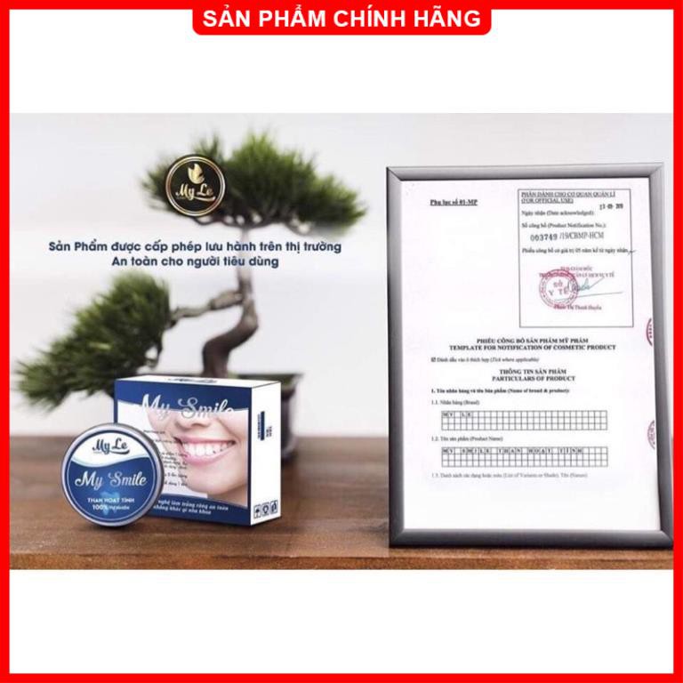 [CHÍNH HÃNG] Tẩy trắng răng, Làm trắng răng bằng than hoạt tính My Smile - 100% từ thiên nhiên, an toàn hiệu quả