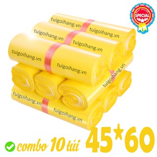 𝗧𝘂𝗶𝗴𝗼𝗶𝗵𝗮𝗻𝗴 10 Túi Gói Hàng Tự Dính Có Keo Niêm Phong Vàng 45x60cm Chất Lượng Cao Cấp Dày Bóng Mịn