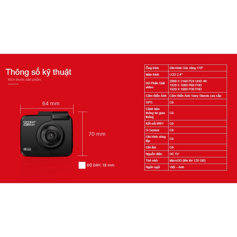 (Sale) Camera hành trình VIETMAP C61 Pro (bản 2021)- G.P.S Wifi 4K + thẻ nhớ 32GB bền đẹp giá tốt chất lượng