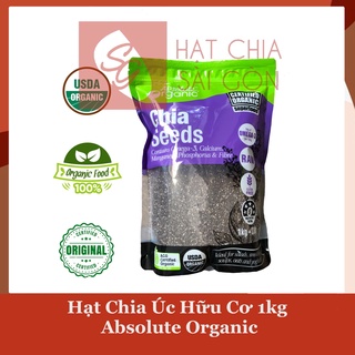 Hạt chia úc 1kg hữu cơ absolute organic hạt chia tím úc