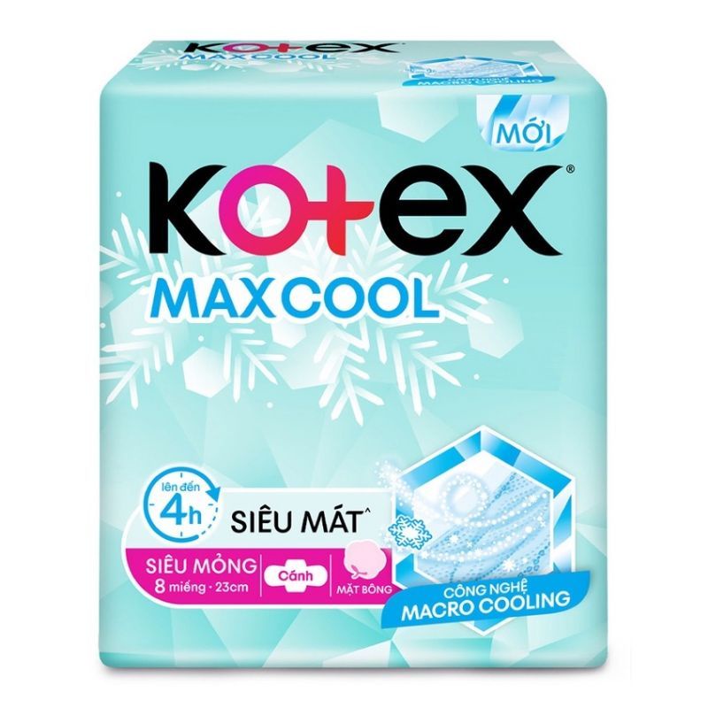 Băng Vệ Sinh Kotex  Cool Mát Lạnh siêu mỏng cánh