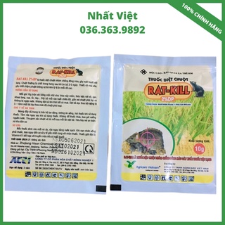 Thuốc trừ chuột , thuốc diệt chuột rat -kill 2% dp gói 10gr vtnn nhất việt