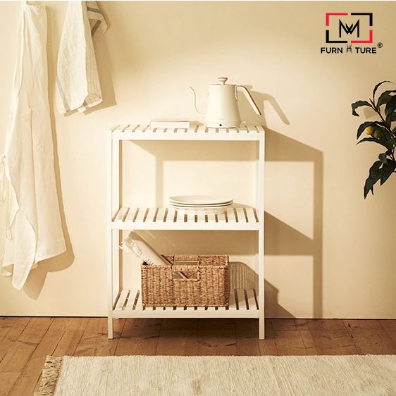 Kệ lò vi sóng 3 tầng lắp ráp 60x39.5x80 - Oven Rack 3F thương hiệu MW FURNITURE - Nội thất nhà bếp
