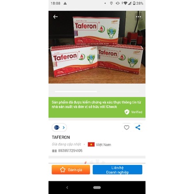 Combo 2lọ Viên uống bổ Sắt không gây táo bón Taferon - Ferrovit