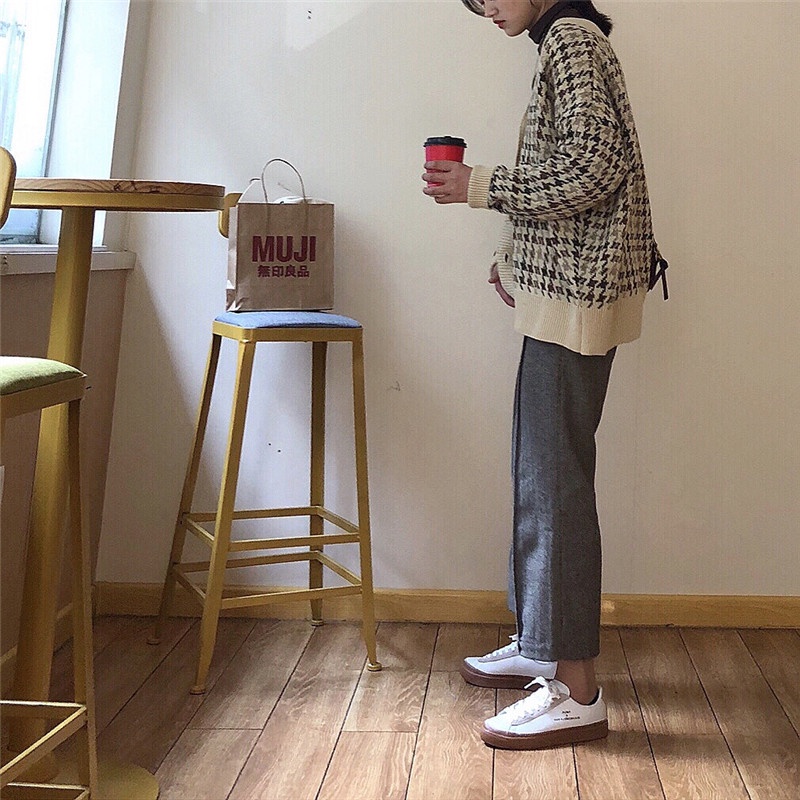 Kumi.vn SẴN áo len cardigan họa tiết dáng rộng phong cách Hàn Quốc