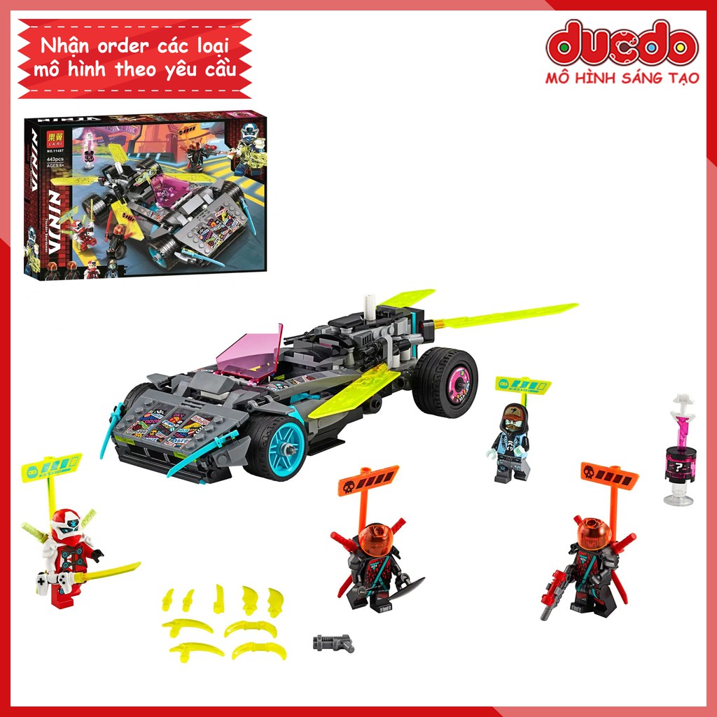 LARI 11487 Lắp ghép Ninjago Phi Thuyền Cánh Kiếm Của Scott - Đồ chơi Xếp hình Mô hình Ninja 71710 Bela