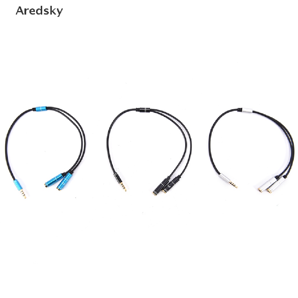 Cáp nối dài aux chia mic âm thanh + tai nghe stereo jack 3.5mm