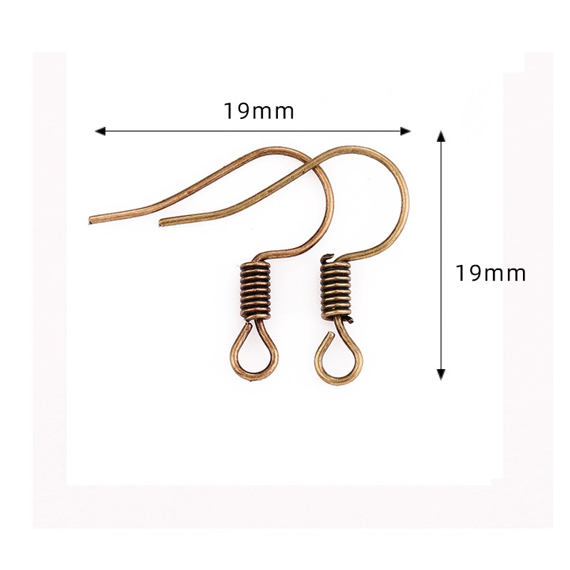 Bộ 200 móc cài dùng làm bông tai thủ công 20x22mm