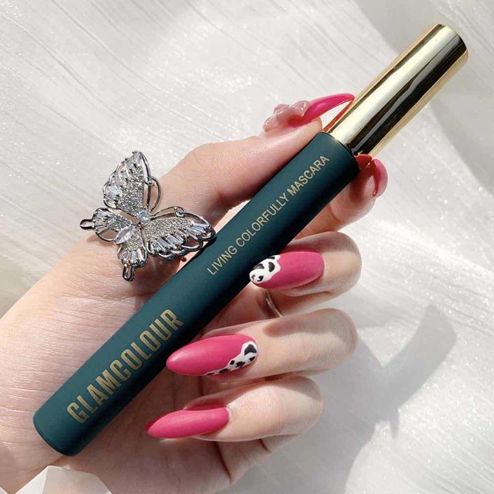 QQMALL Mascara Uốn Cong Lông Mi Mau Khô Kháng Nước Chống Thấm Mồ Hôi Lâu Trôi