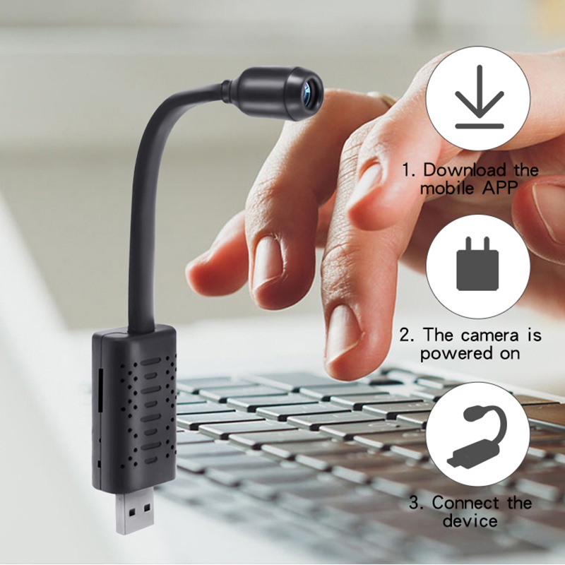 Camera An Ninh Mini V380 Pro USB 1080P HD CCTV Kết Nối Wifi Không Dây Có APP