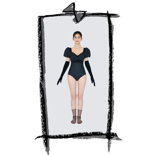 Áo tắm một mảnh tay bồng che bụng - OLA BIKINI