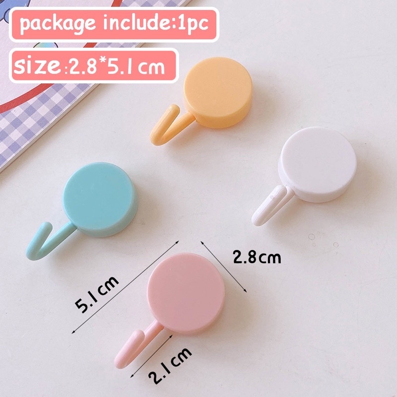Móc treo đồ dán tường dễ thương , móc cường lực tròn