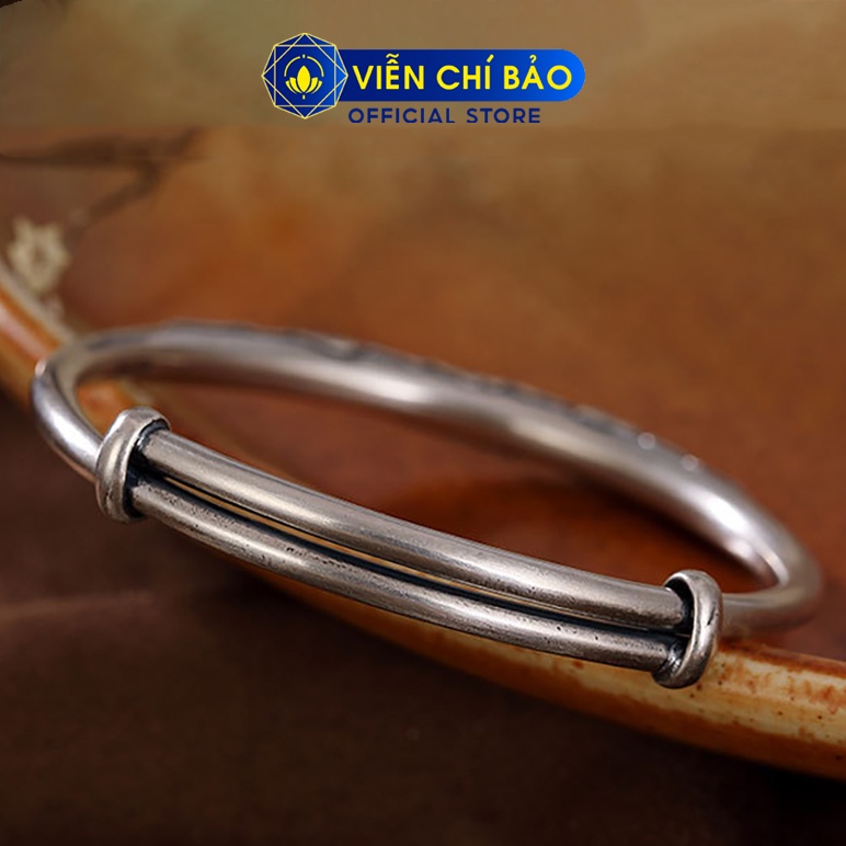 Kiềng bạc nữ họa tiết hoa cổ điển chất liệu bạc Thái 925 thời trang phụ kiện trang sức nữ Viễn Chí Bảo L000307