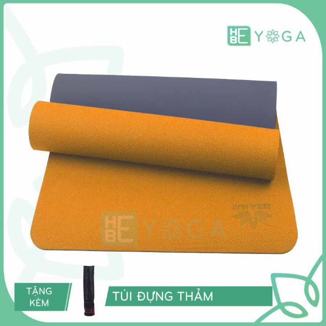 [HCM - Tặng kèm túi] Thảm Tập Yoga - Gym TPE 2 lớp dày 8ly. Thảm Yoga Mềm Mại - Êm Ái