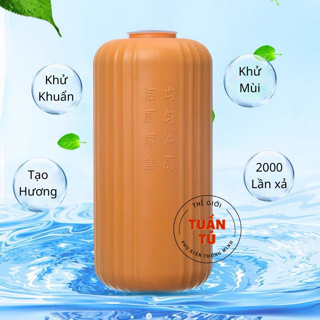 Lọ thả bồn cầu diệt khuẩn khử mùi toilet phiên bản mới với 4 màu sắc tự nhiên, mùi hương dịu nhẹ - Tuấn Tú Office Store