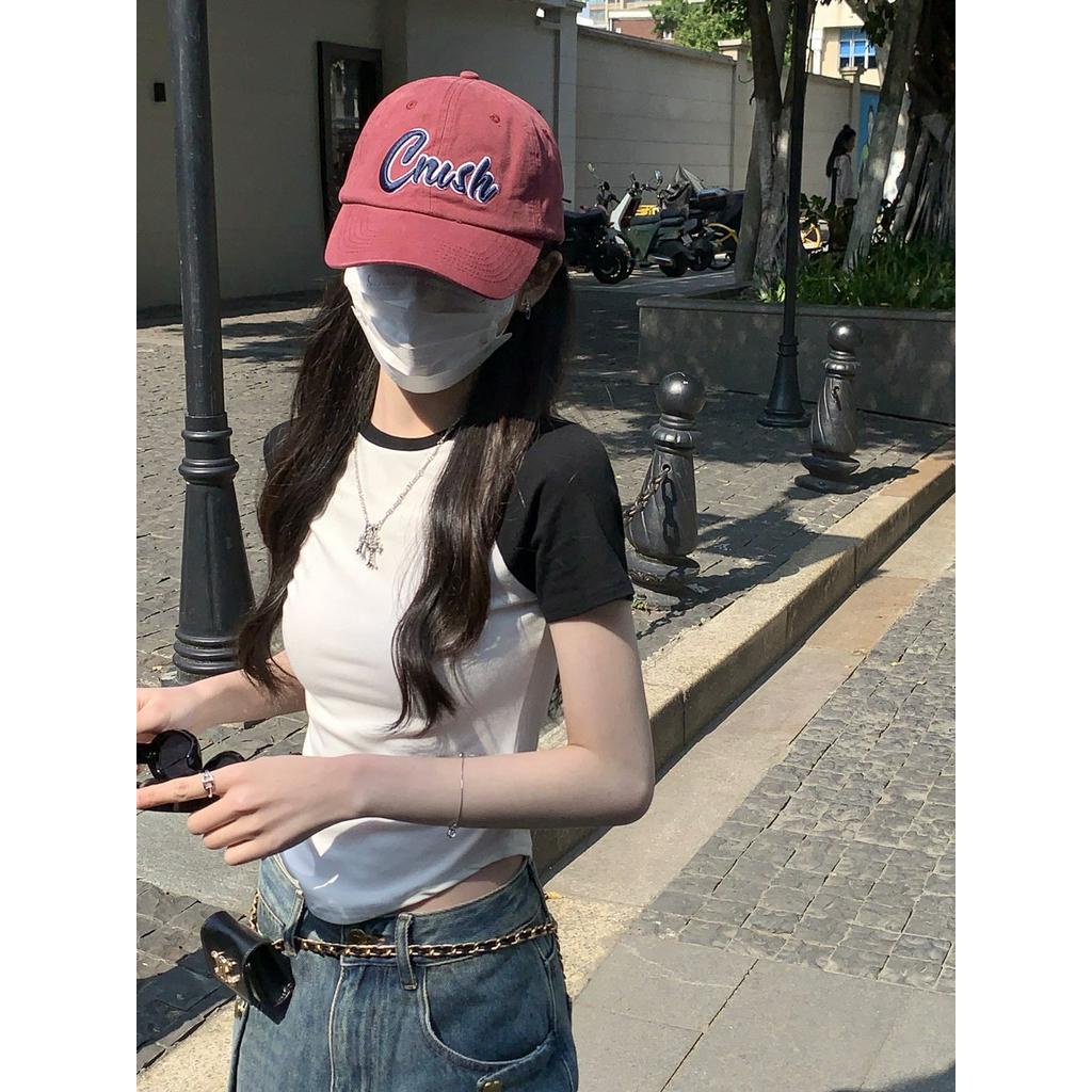 Áo Thun Ngắn Tay Dáng Ôm Thời Trang Cho Nữ 61289