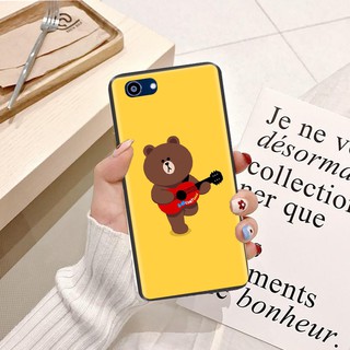 Ốp lưng Oppo A5 2020 Viền dẻo TPU hình Gấu Nâu Cute