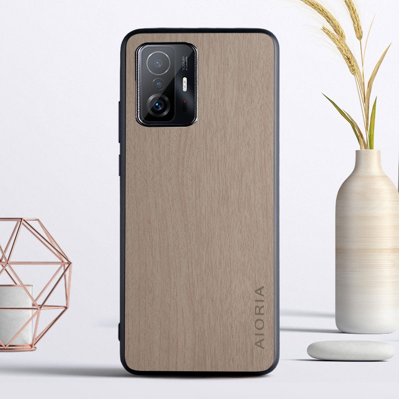 Ốp Điện Thoại tpu + pc 3 Trong 1 Họa Tiết Vân Gỗ Sang Trọng Cho xiaomi 11t pro xiaomi 11t pro