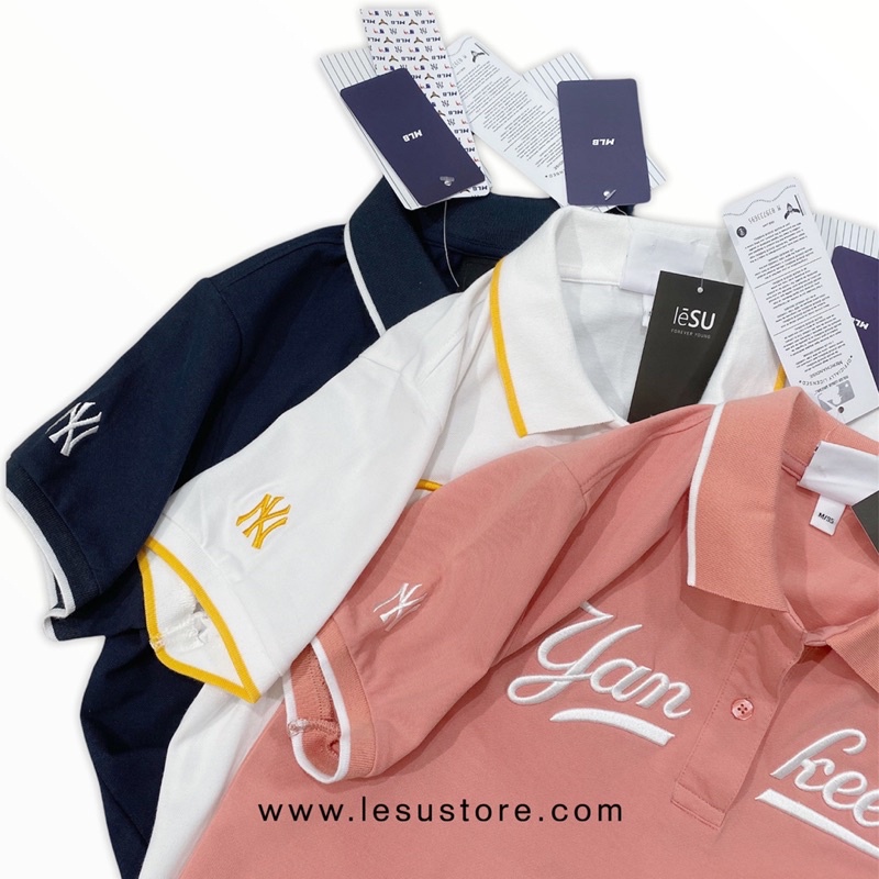 ẢNH TỰ CHỤP Áo polo lửng thêu chữ tay ngắn | BigBuy360 - bigbuy360.vn