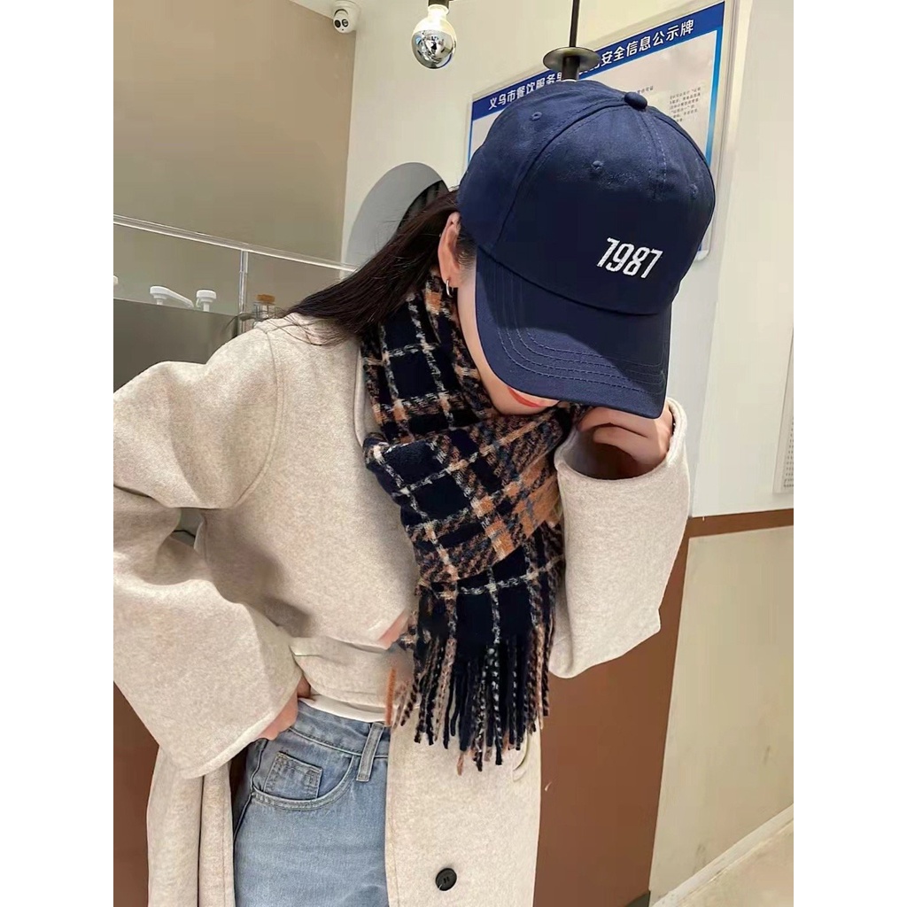 [HÀNG CÓ SẴN] Khăn dạ kẻ caro May Boutique khăn quàng cổ dạ kẻ có tua rua PKH21A_110.062
