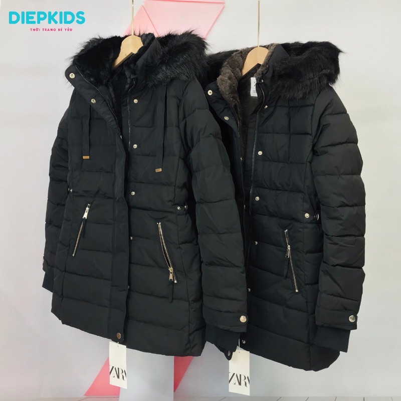 Áo khoác Parka nữ ZARA mẫu mới 2021 áo khoác lót lông siêu ấm