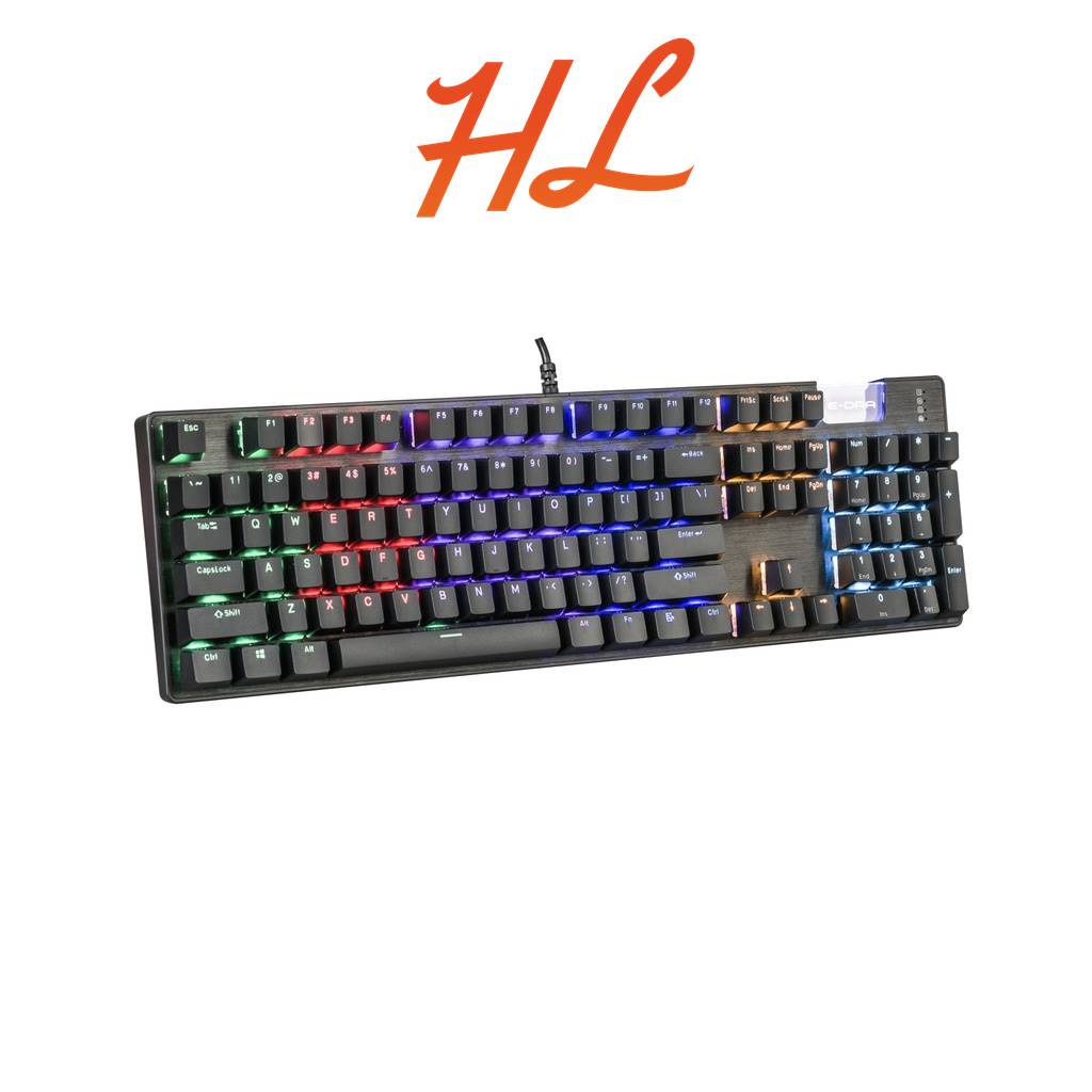Bàn Phím Cơ E-DRA EK312 LED Rainbow  - BH Chính Hãng 24 Tháng - Hưng Long PC