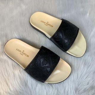 [ giá rẻ bất ngờ ]Dép nam 💖𝐅𝐑𝐄𝐄𝐒𝐇𝐈𝐏💖dép quai ngang, dép LV đế cao su Full size Nam mã DG16