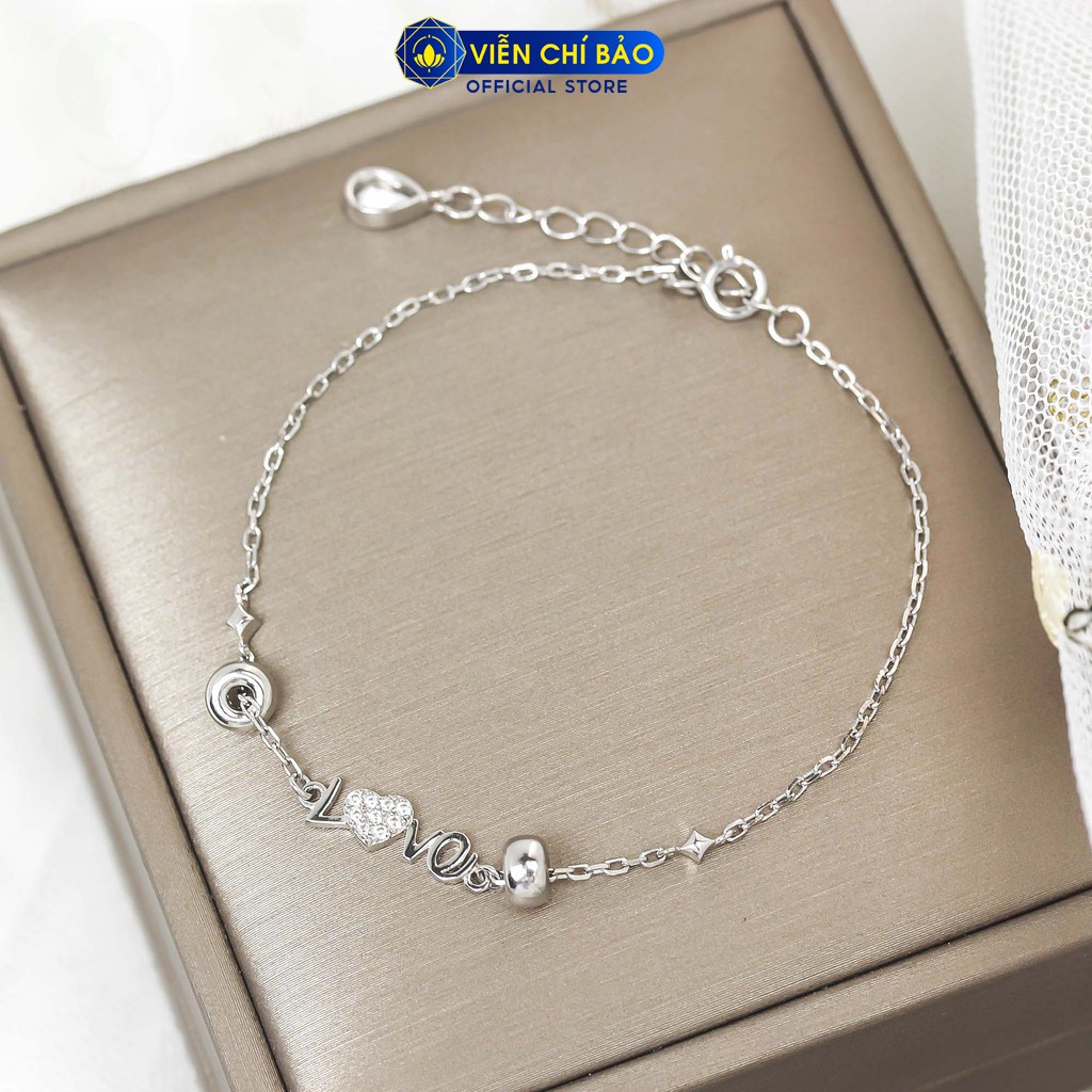 Lắc tay bạc nữ chữ Love chất liệu bạc 925 thời trang phụ kiện trang sức nữ thương hiệu Viễn Chí Bảo L400105