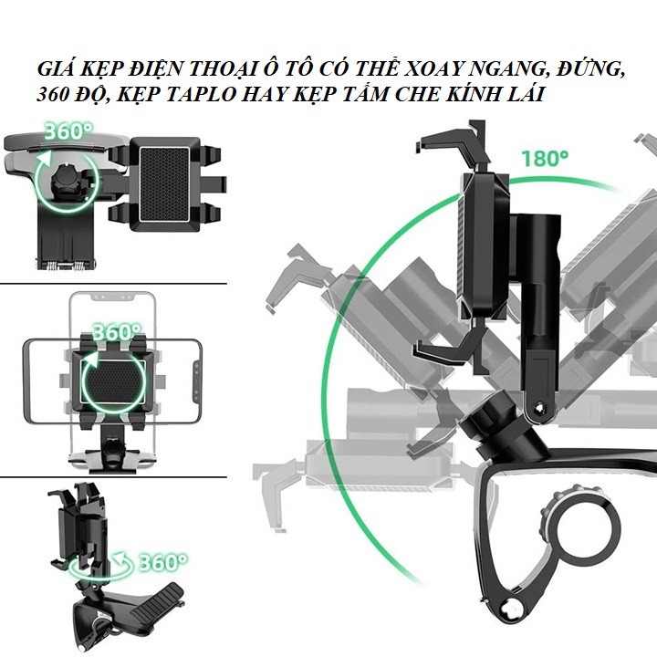 {GIÁ SỈ SIÊU RẺ} Giá đỡ điện thoại ô tô chống rung lắc, giá kẹp điện thoại trong ô tô, văn phòng