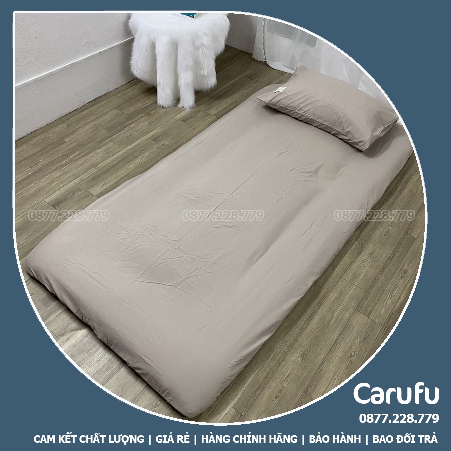 Ga nệm topper 1m8 x 2m Cotton Tici bo chun Mát lạnh giặt máy thoải mái | Carufu