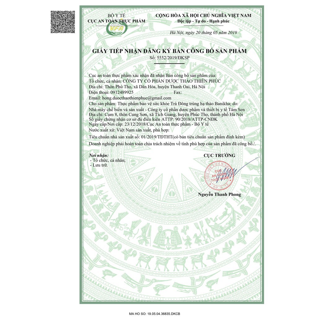 Trà Đông Trùng Hạ Thảo BANIKHA - bổ thận, bổ phổi, nâng cao thể trạng, giúp giảm lão hóa