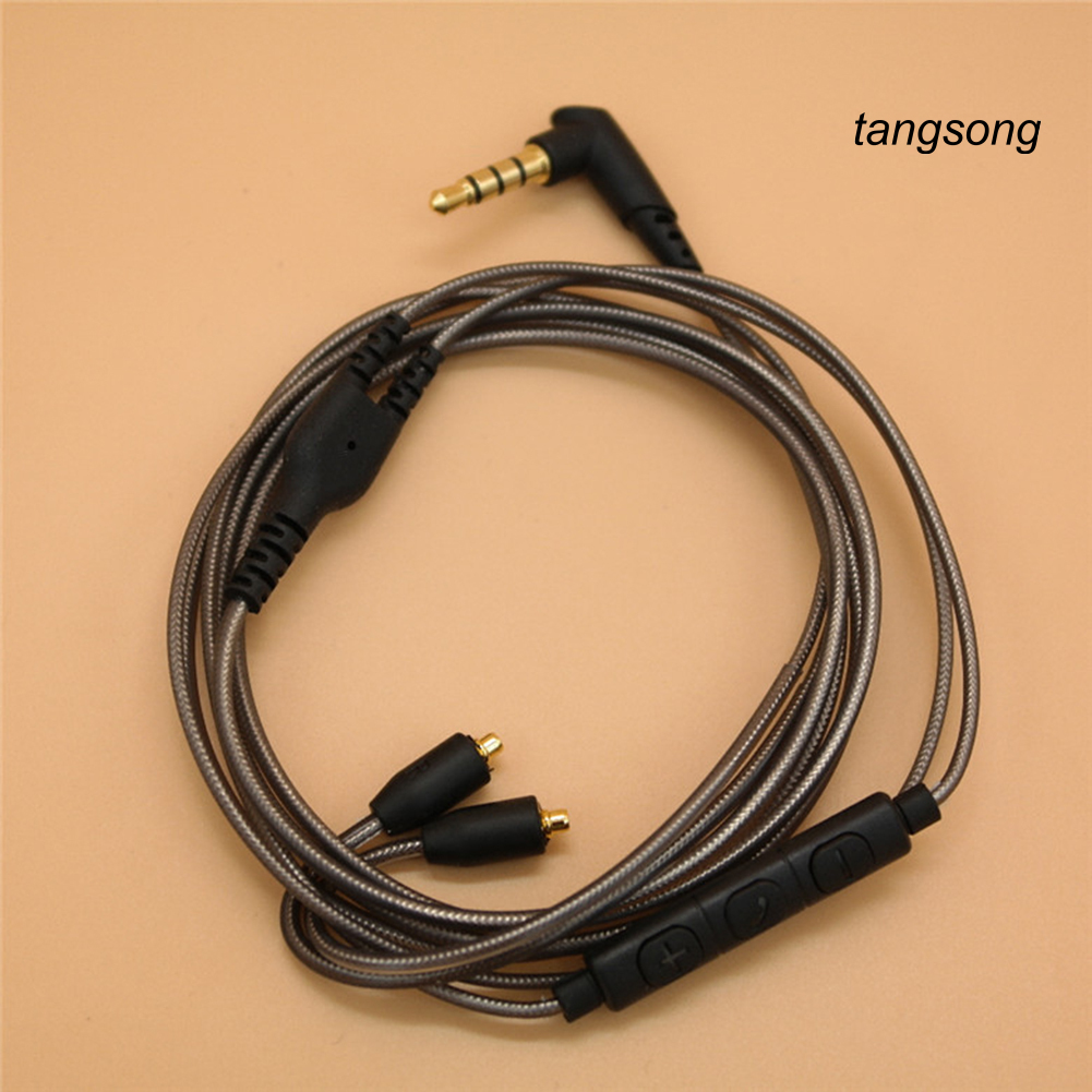 Dây Cáp Tai Nghe Ts-Mcx Có Mic Điều Chỉnh Âm Lượng Cho Shure Se215 Se315 Se535