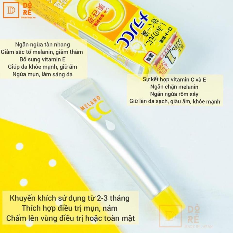 Serum Melano CC 20ml Mờ Thâm, Nám Tàn Nhang (20ml) Tinh chất Vitamin C Maneki