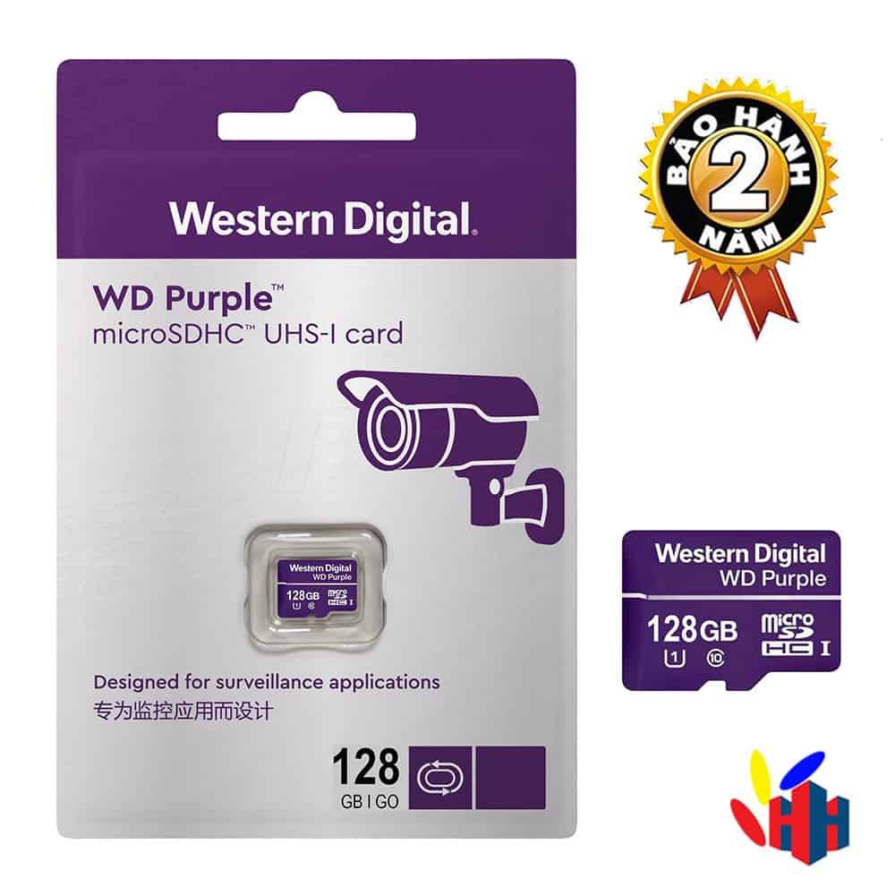 Thẻ nhớ MicroSD WESTERN DIGITAL Purple 16Gb, 32Gb, 64Gb, 128Gb Box Class10 (Chuyên dùng Camera)