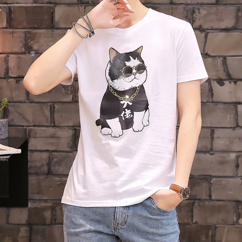 Áo thun nam nữ in hình mèo đại ca form rộng chất vải dày dặn mát mẻ