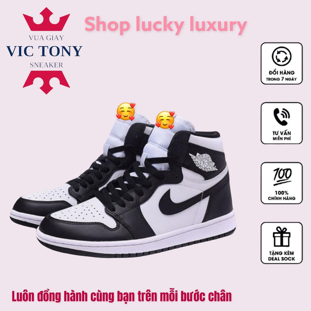 Giày JORDAN PANDA Giày Thể Thao Jordan cao cổ Đen Trắng Full Box | BigBuy360 - bigbuy360.vn