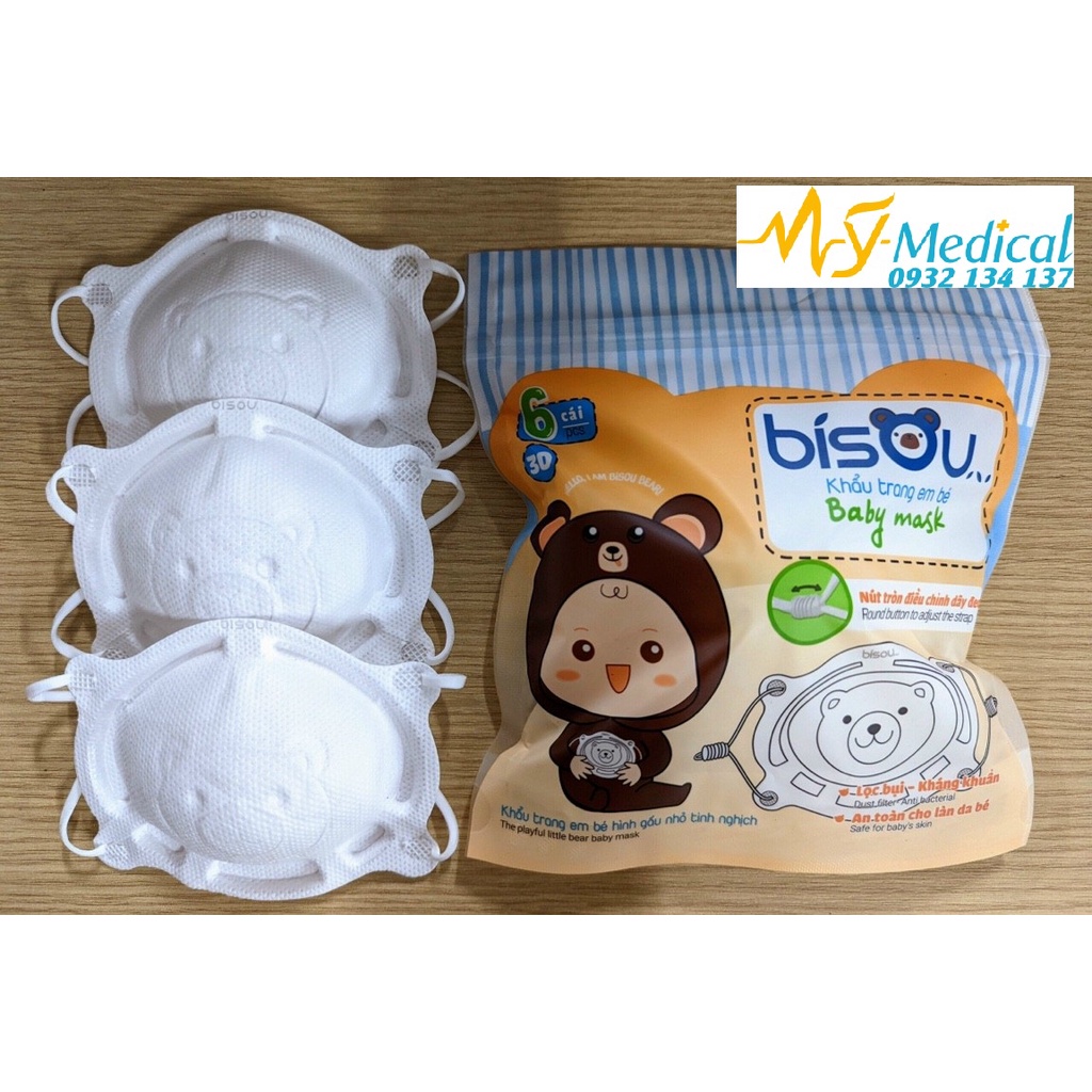 Khẩu trang Gấu em bé 3D Baby Mask Bisou