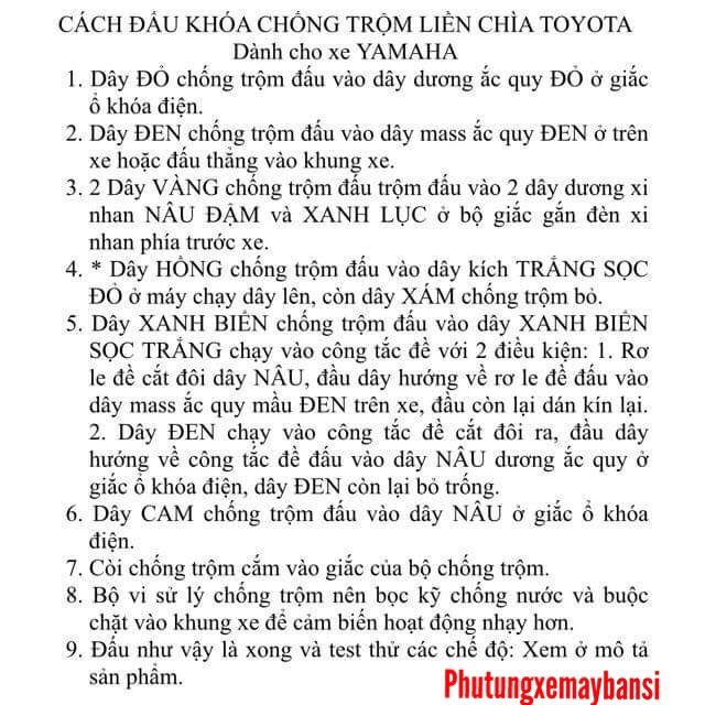 Khoá chống trộm Remote 5 nút có chế độ im lặng -Mẫu D5