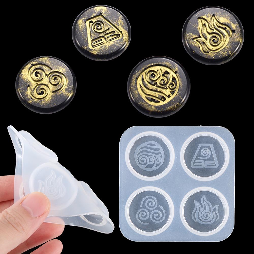 Khuôn Mặt Dây Chuyền Đĩa Thiên Nhiên Mới|Khuôn Silicon Trong Suốt Làm Đồ Thủ Công