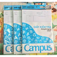 Giấy Kiểm Tra Cấp 2 Cấp 3 Campus, Hồng Hà Hàng Công Ty Chuẩn