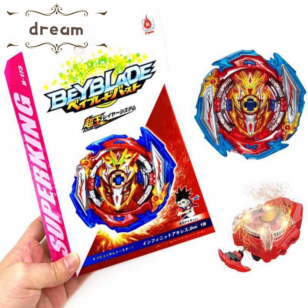 【DREAMLIFE】Beyblade Burst Superking B-173 Infinite Achilles Dm 1B Booster with Sparking Launcher Starter Fighting Toy