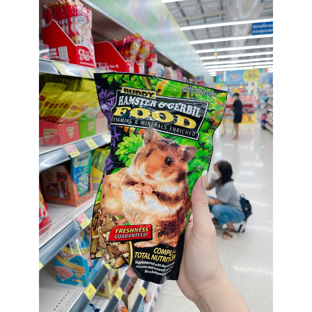 Thức Ăn Hamster &amp; Gerbil Buddy Hạt Trộn Tổng Hợp Siêu Dinh Dưỡng + Vitamin Và Tối Ưu Made Thailand
