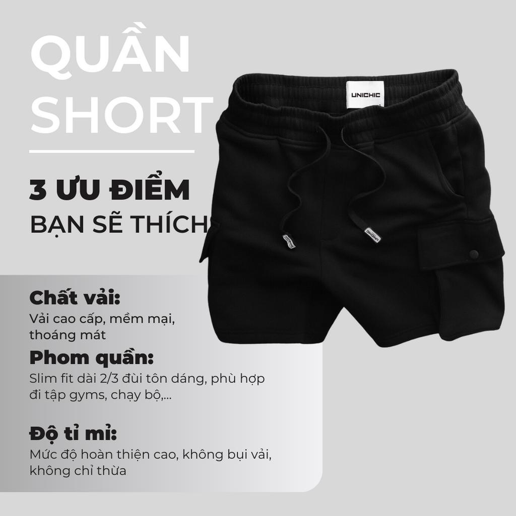 Quần Lửng Nam Màu Xám,Đen, Trắng, Đen, Xanh Đen Quần Short Nam Tập Gym, Chạy Bộ QDTH270 Zunichic