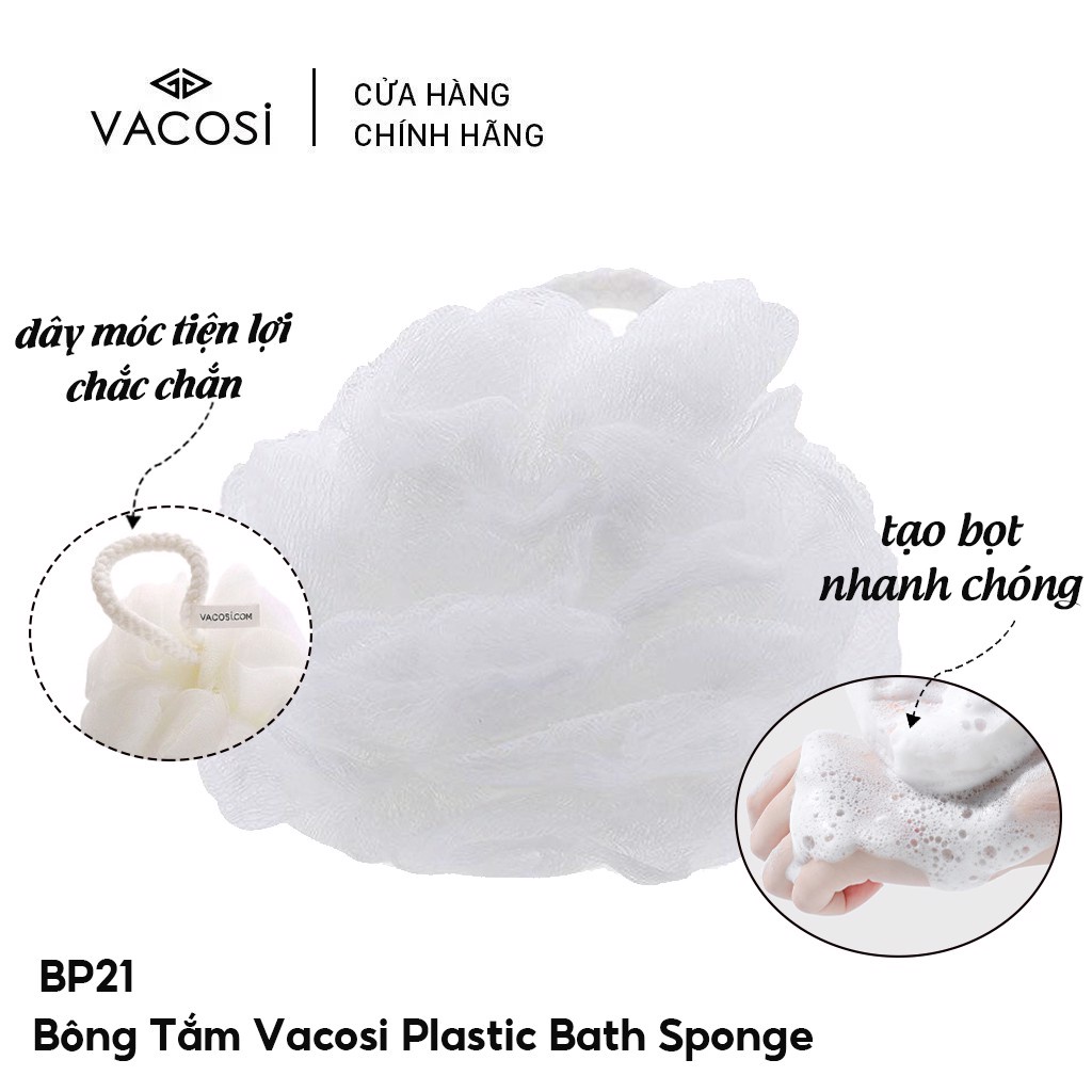 Bông Tắm Tạo Bọt Vacosi Plastic Bath Sponge - BP21