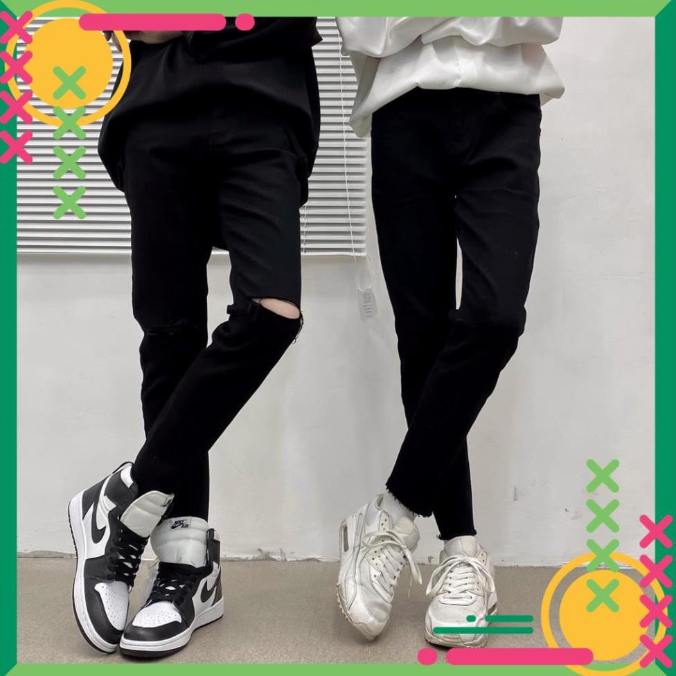 Quần jean nam hàn quốc quần baggy Mã 001 quần jeans màu đen cao cấp quần áo nam nữ Shop full tag tem logo