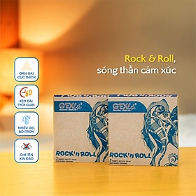 Bao cao su GEXlife RocknRoll bạc hà, bcs siêu mỏng gân gai hạt nổi kéo dài thời gian quan hệ