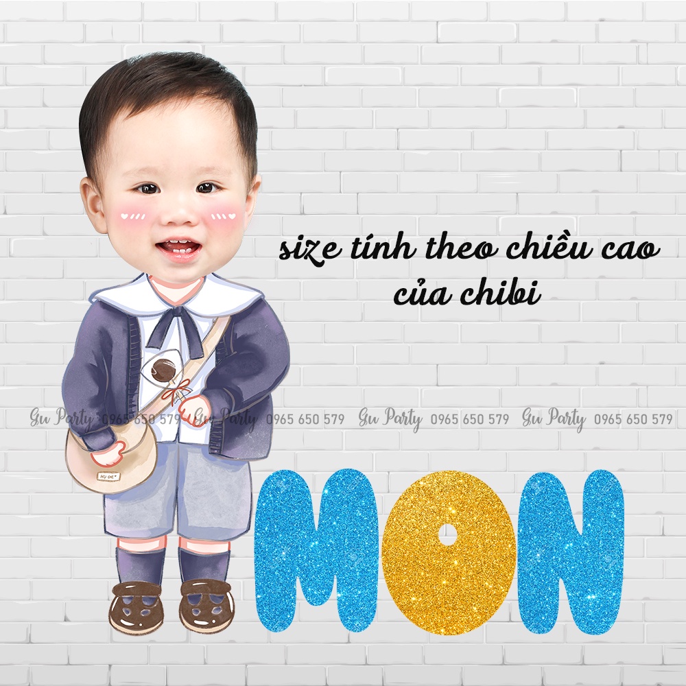 Chibi Sinh Nhật Kèm Tên Cho Bé